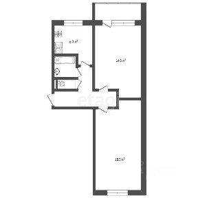 Продается 2-комн. квартира, 44,8 м²