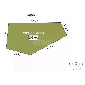 Продается участок, 10,9 сот.