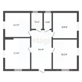 Продается 1-этажный дом, 84 м²