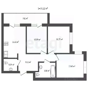 Продается 3-комн. квартира, 73,2 м²