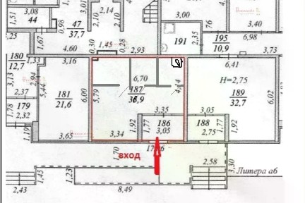 Сдается торговая площадь, 39 м²