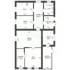 Продается 1-этажный дом, 111,1 м²