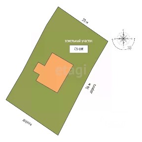 Продается 1-этажный дом, 42,8 м²