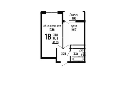 Продается 1-комн. квартира, 34,2 м²