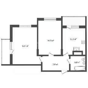 Продается 2-комн. квартира, 55,7 м²