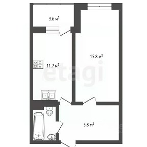 Продается 1-комн. квартира, 39,8 м²
