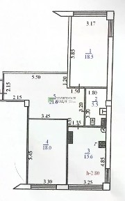 Продается 2-комн. квартира, 80 м²