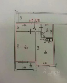 Продается 1-комн. квартира, 42,7 м²