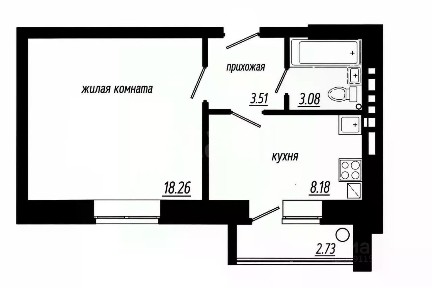 Продается 1-комн. квартира, 33,7 м²