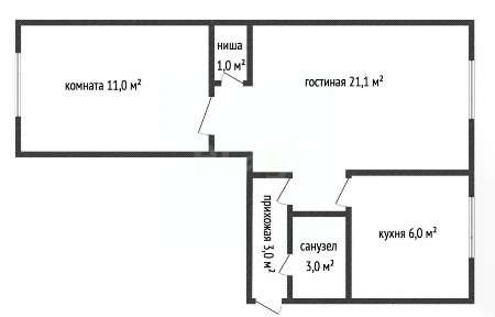 Продается 2-комн. квартира, 43 м²
