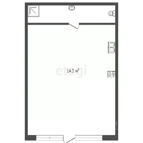Продается апартаменты-студия, 14,5 м²