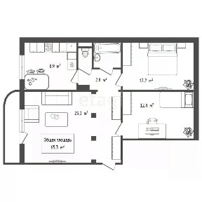 Продается 3-комн. квартира, 65,3 м²