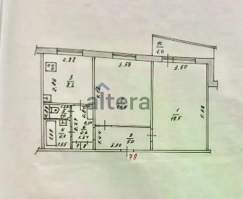 Продается 2-комн. квартира, 53,9 м²