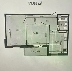 Продается 2-комн. квартира, 60 м²