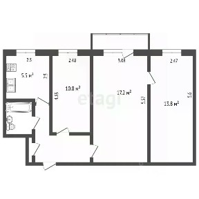 Продается 3-комн. квартира, 56,3 м²
