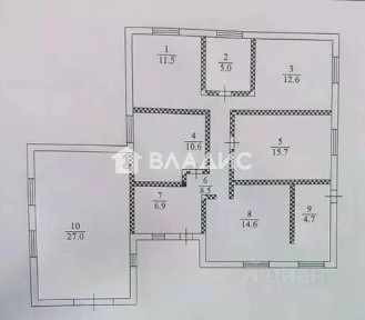 Продается 1-этажный дом, 117 м²