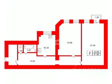 Продается 2-комн. квартира, 81,8 м²