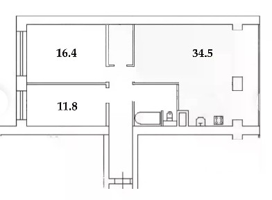Продается 2-комн. квартира, 72,4 м²