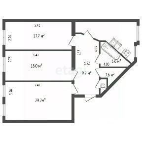 Продается 3-комн. квартира, 92,3 м²
