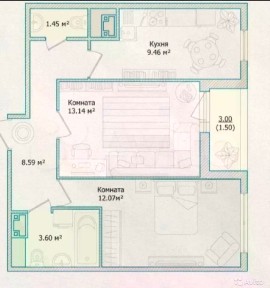 Продается 2-комн. квартира, 48,3 м²