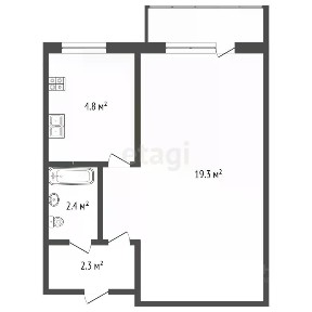 Продается 1-комн. квартира, 29,7 м²