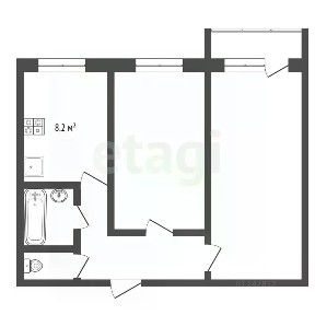 Продается 2-комн. квартира, 50,4 м²