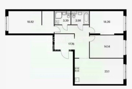 Сдается 4-комн. квартира, 95 м²