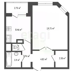 Продается 1-комн. квартира, 42 м²