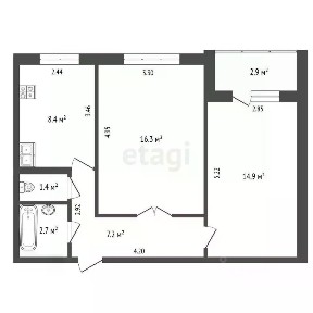 Продается 2-комн. квартира, 51 м²