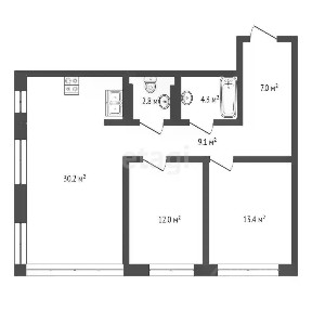 Продается 2-комн. квартира, 79 м²