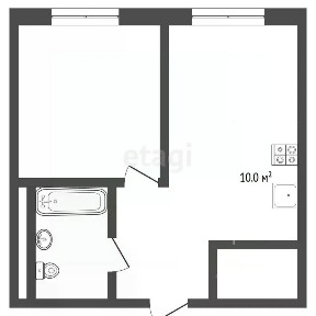 Продается 1-комн. квартира, 58,2 м²