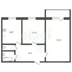 Продается 2-комн. квартира, 49,4 м²