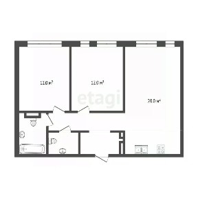 Продается 2-комн. квартира, 60 м²