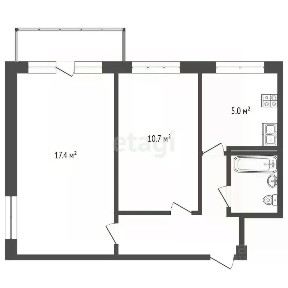 Продается 2-комн. квартира, 42,7 м²