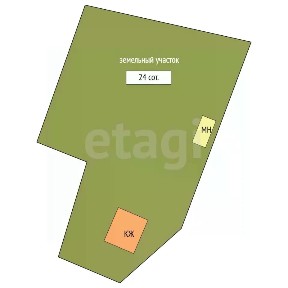 Продается 1-этажный дом, 52 м²