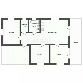 Продается 1-этажный дом, 90 м²