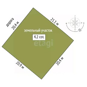 Продается участок, 4,24 сот.