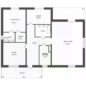Продается 1-этажный дом, 105 м²