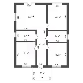 Продается 1-этажный дом, 126 м²