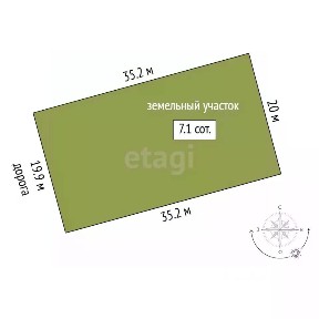 Продается участок, 7,08 сот.
