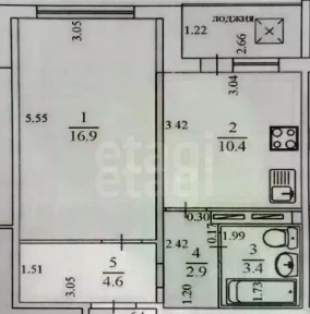 Продается 1-комн. квартира, 38,2 м²