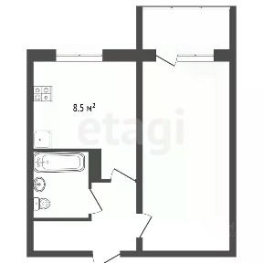 Продается 1-комн. квартира, 33,8 м²