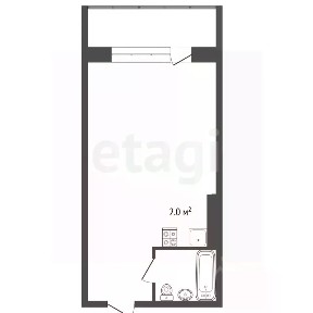 Продается студия, 22,1 м²