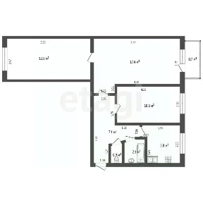 Продается 3-комн. квартира, 57,4 м²