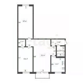Продается 3-комн. квартира, 58,1 м²
