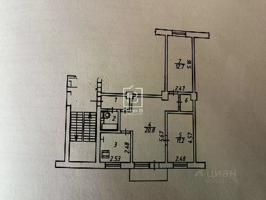 Продается 3-комн. квартира, 59,3 м²