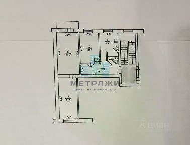 Продается 3-комн. квартира, 57,2 м²