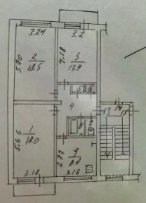 Продается 3-комн. квартира, 72 м²