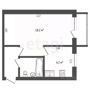 Продается 1-комн. квартира, 30,9 м²