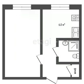 Продается 1-комн. квартира, 28,9 м²